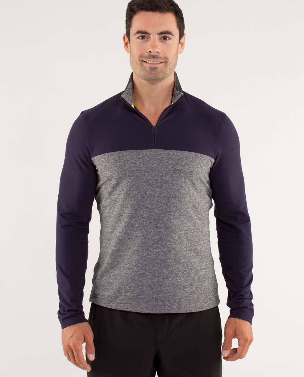 Lululemon Sprint Zip - Black Swan / Heathered Dark Slate