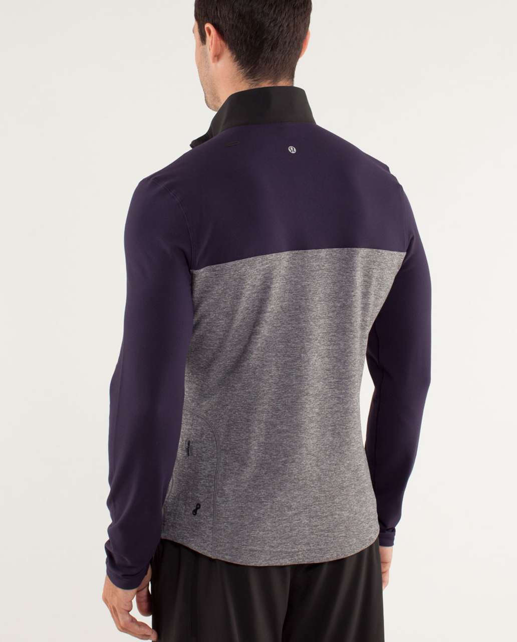 Lululemon Sprint Zip - Black Swan / Heathered Dark Slate