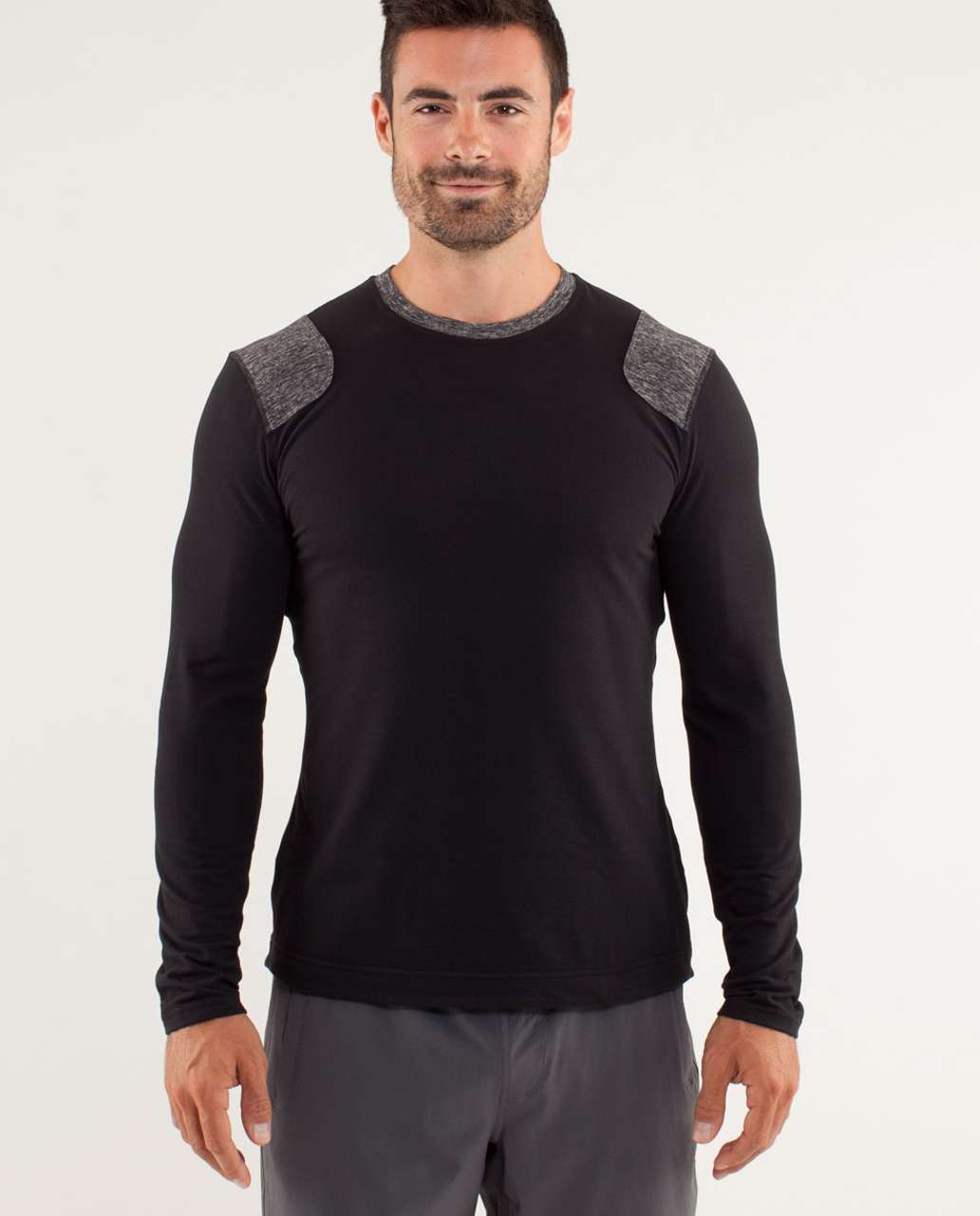 Lululemon Sprint Long Sleeve - Black / Heathered Black