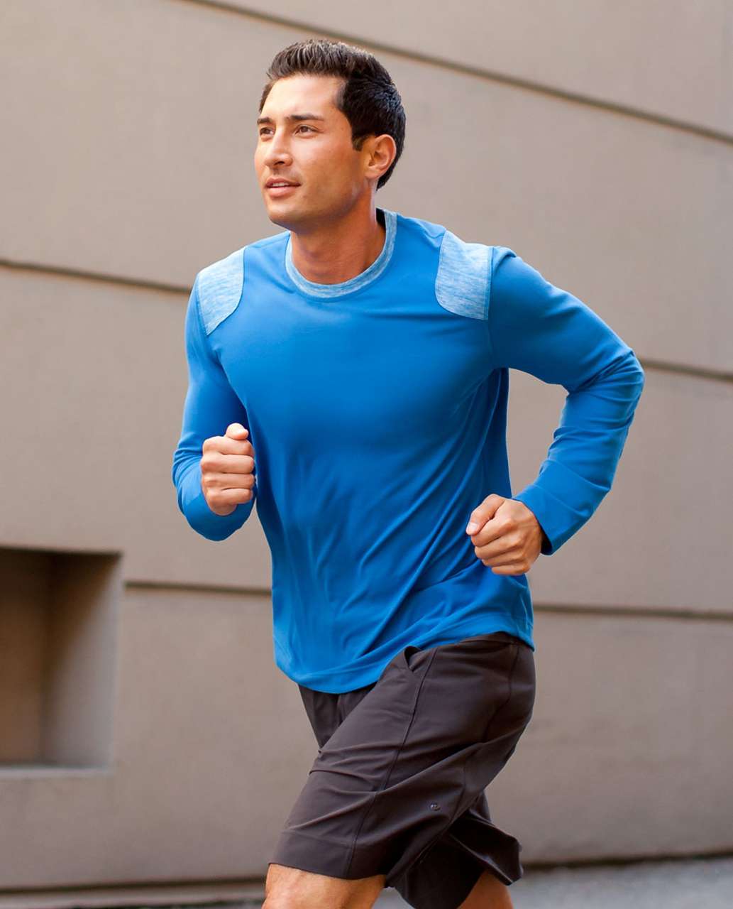 Lululemon Sprint Long Sleeve - Deep Blue / Heathered Deep Blue