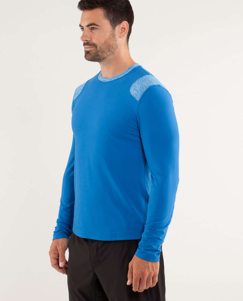 Lululemon Sprint Long Sleeve - Deep Blue / Heathered Deep Blue