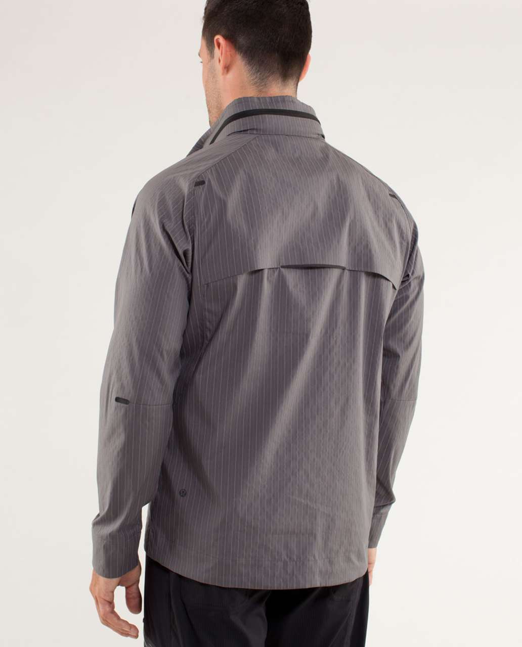 Lululemon Sprint Jacket II *Reflective - Chalk Stripe Reflective Soot Light Slate