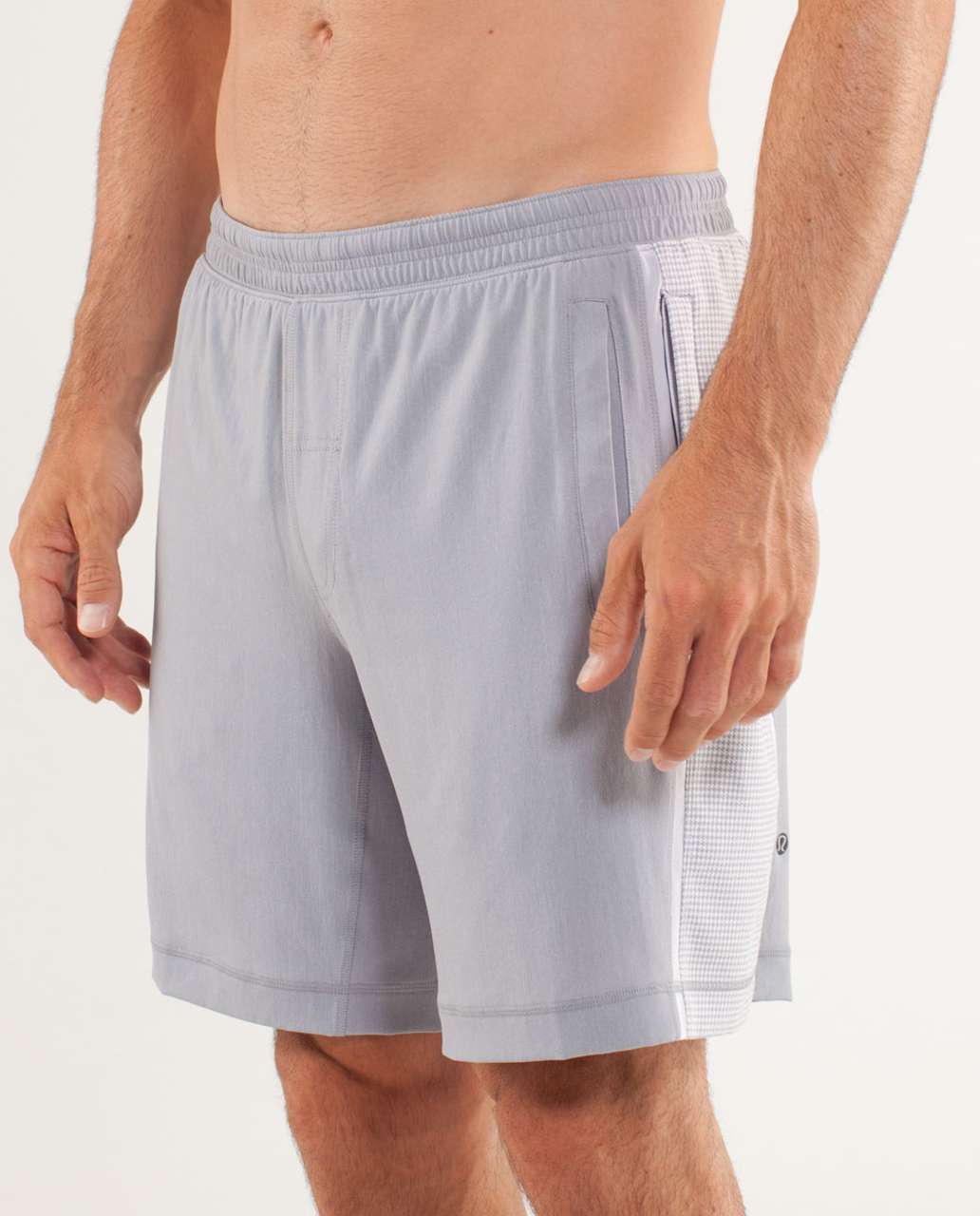 Lululemon Run:  Response Short - Silver Slate / Houndstoothswift White Silver Slate