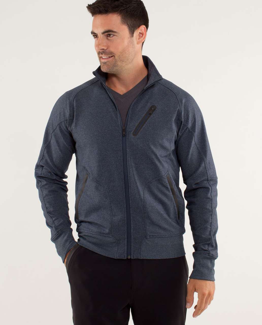 Lululemon Trainer Jacket - Heathered Black Iris Blue