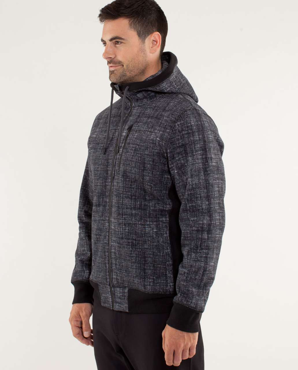 Lululemon Sequence Hoodie - Scratchthattexture White Black