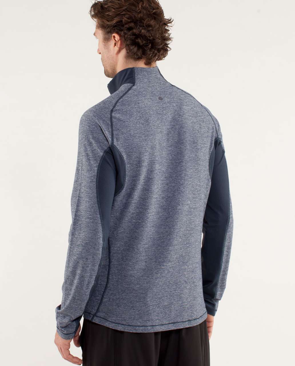 Lululemon Blaze 1/2 Zip - Heathered Black Iris Blue