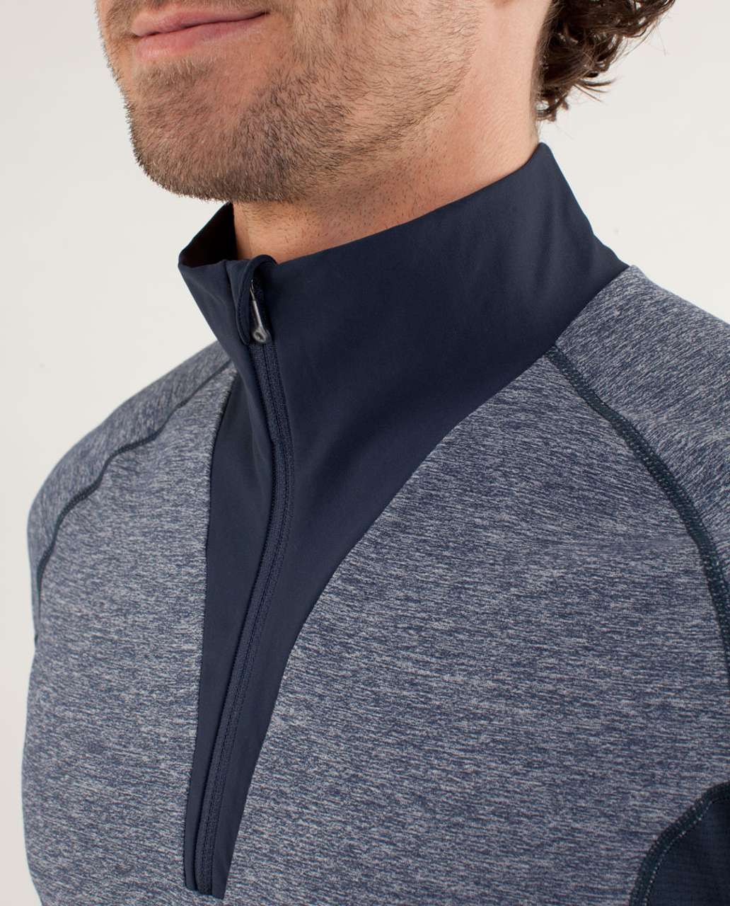 Lululemon Blaze 1/2 Zip - Heathered Black Iris Blue