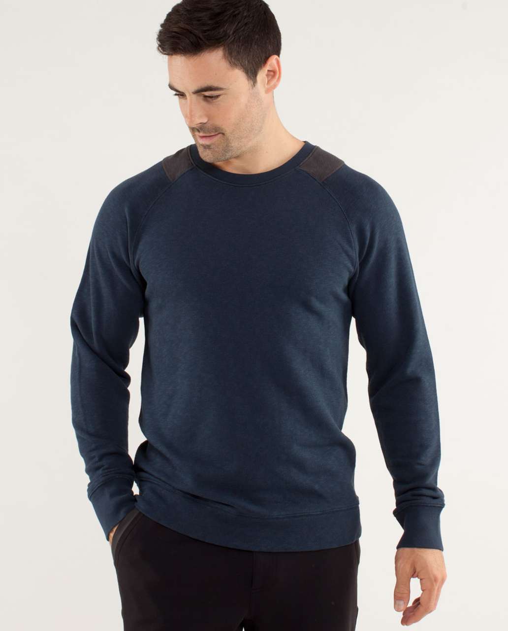 Lululemon Studio Long Sleeve - Black Iris Blue / Soot