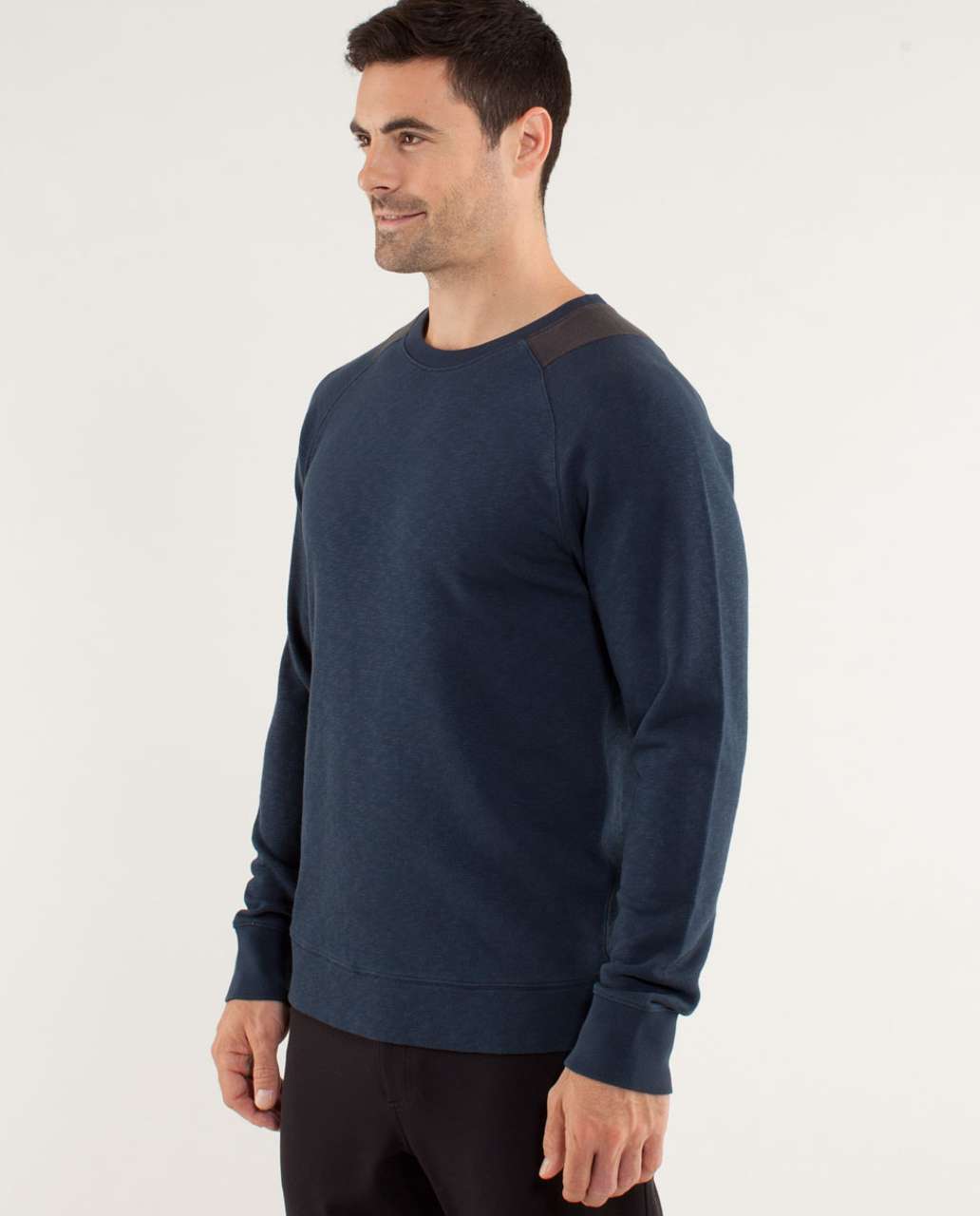 Lululemon Studio Long Sleeve - Black Iris Blue / Soot