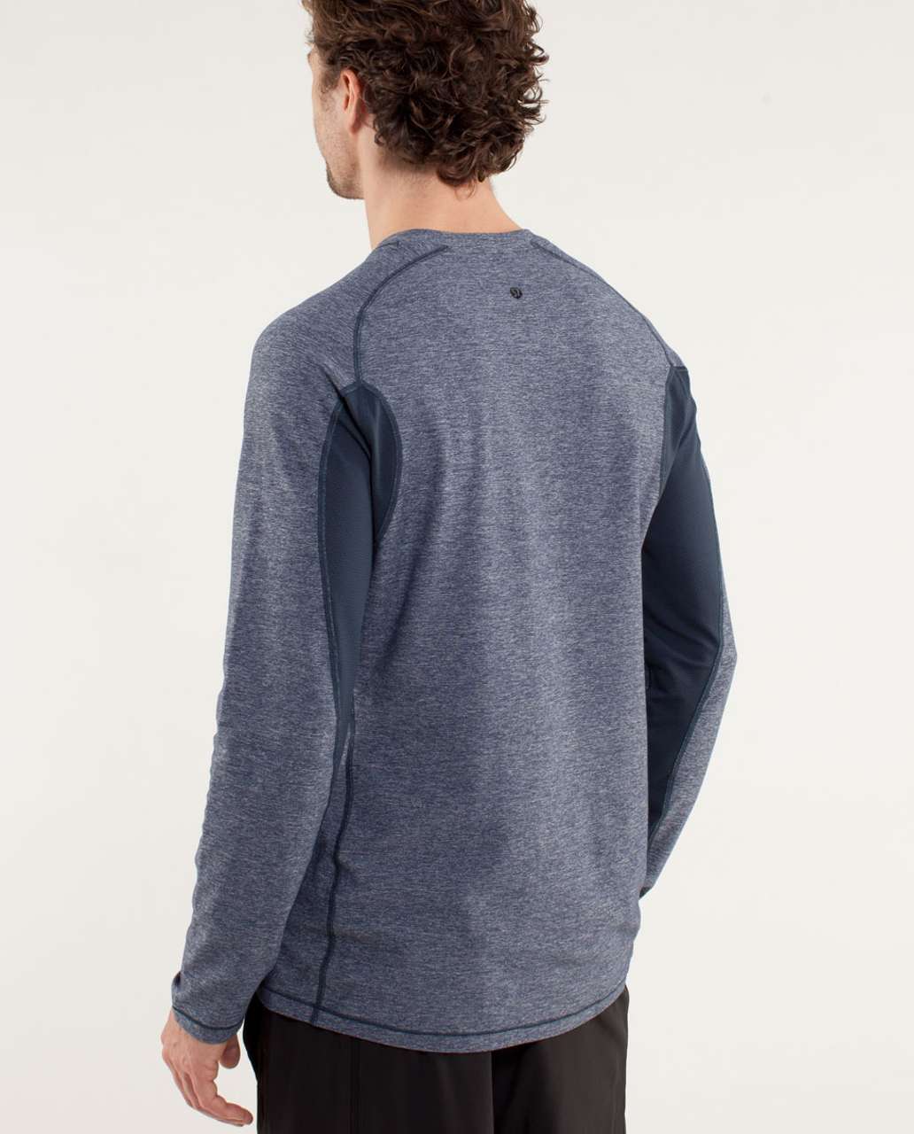 Lululemon Blaze Long Sleeve - Heathered Black Iris Blue