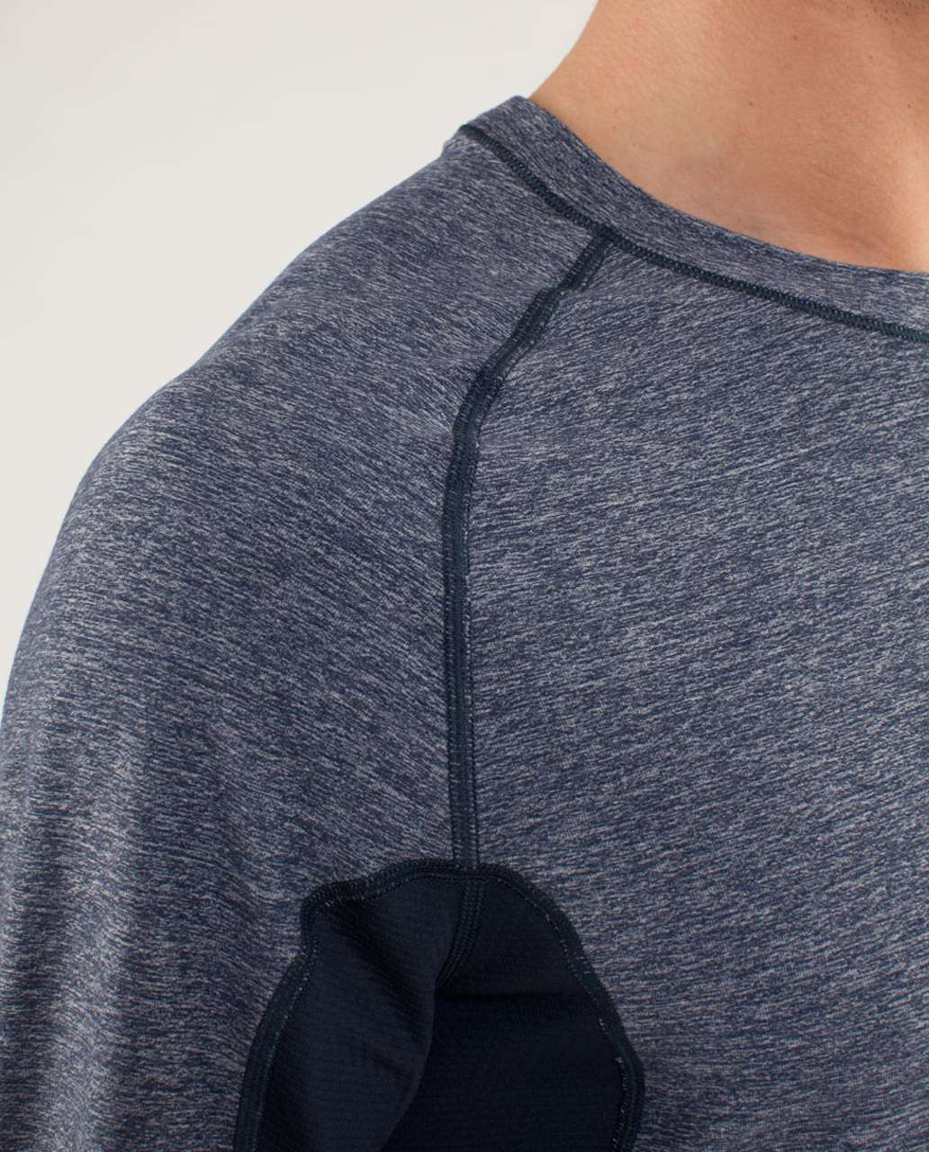 Lululemon Blaze Long Sleeve - Heathered Black Iris Blue