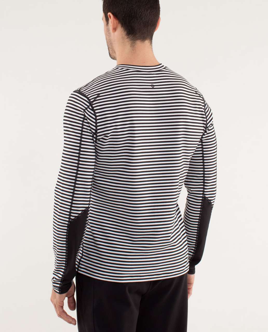 Lululemon Womens Size 4 Long Sleeve Black / Striped / White (s)