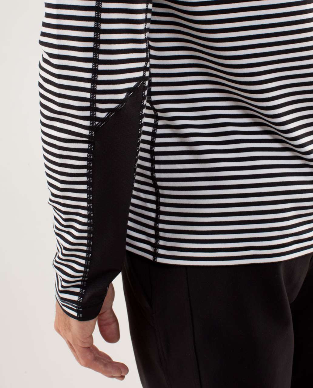 Lululemon Speed Long Sleeve - Classic Stripe Black White