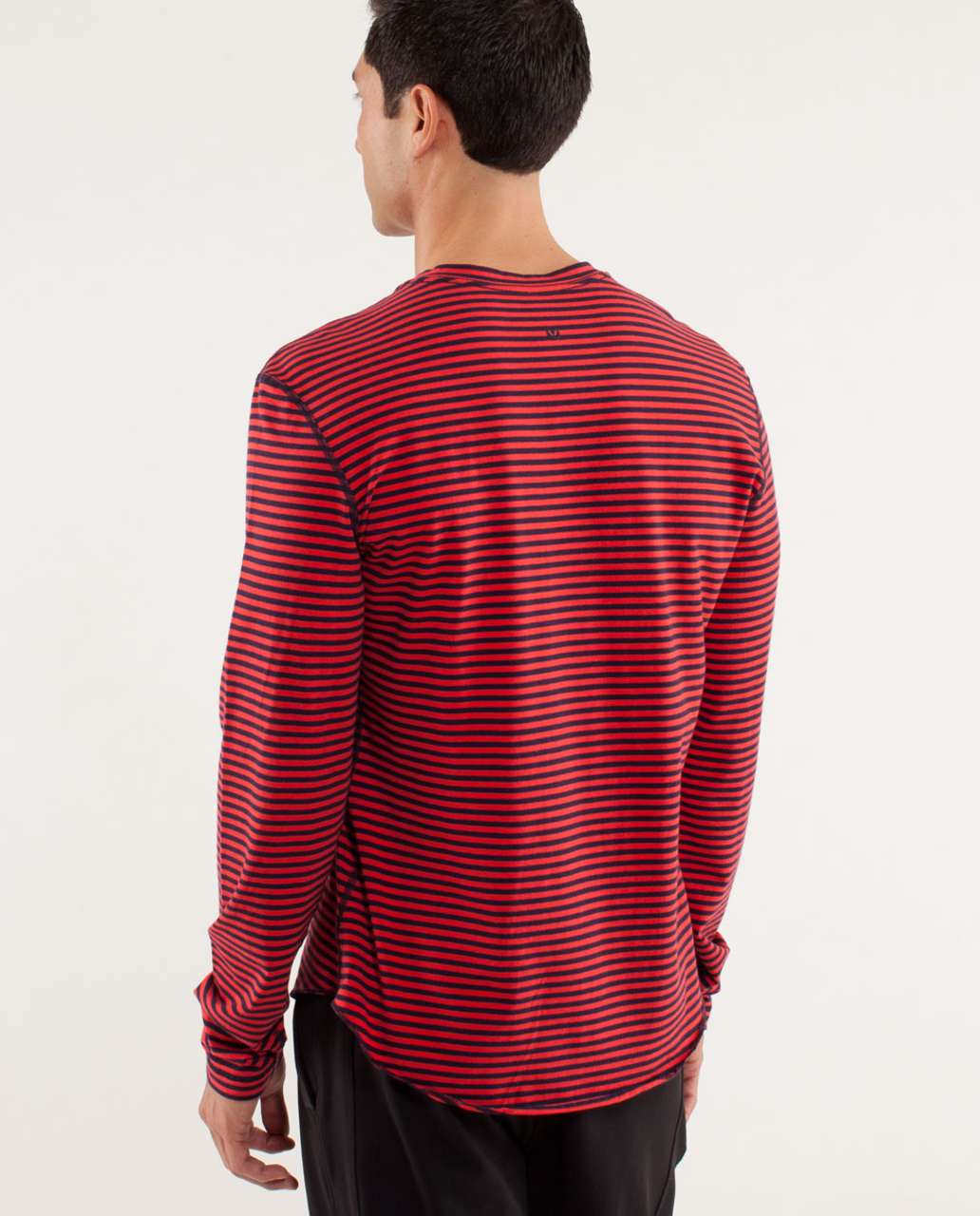 Lululemon 5 Year Basic Long Sleeve - Classic Stripe Black Swan Love Red