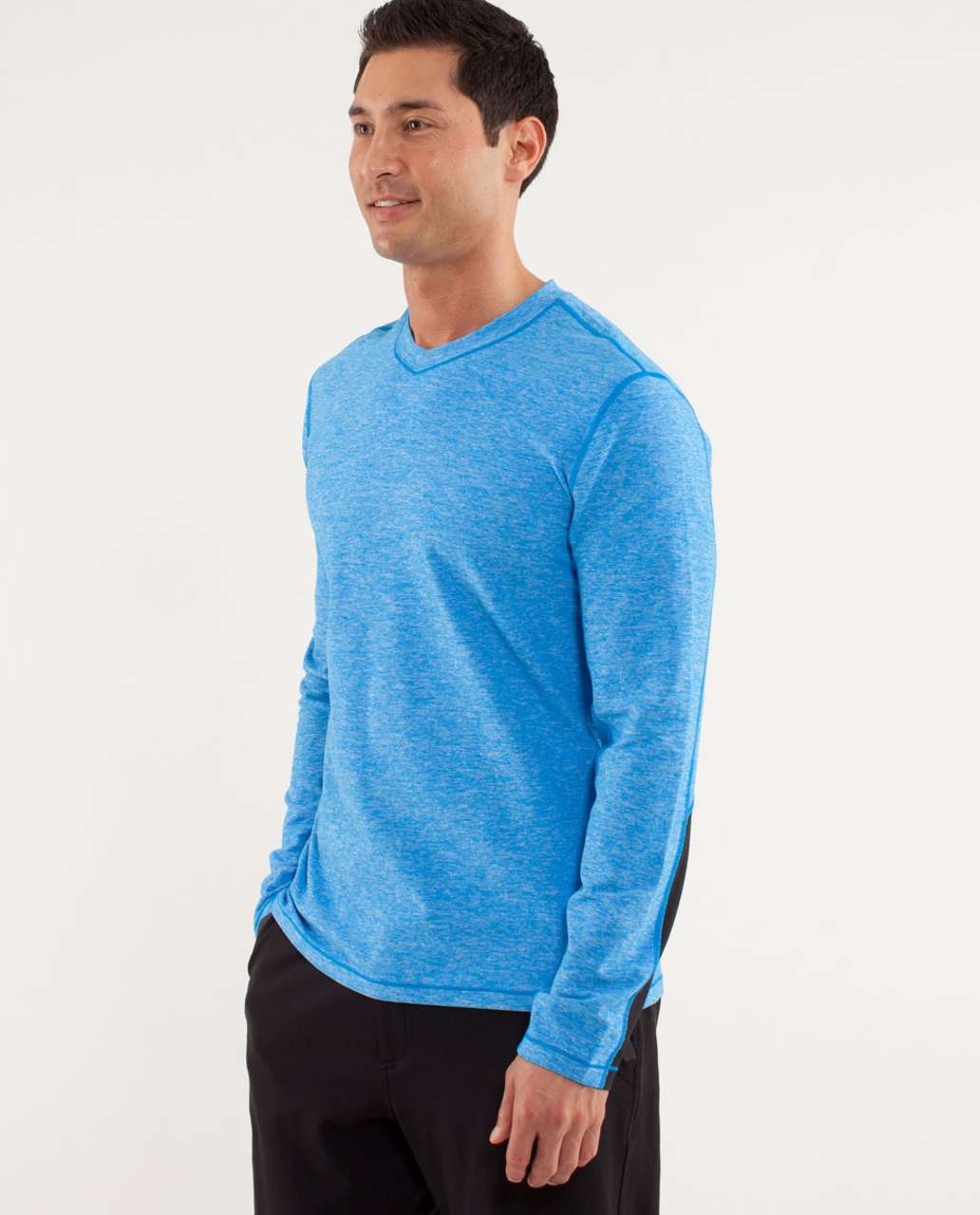 Lululemon Speed Long Sleeve - Heathered Beaming Blue