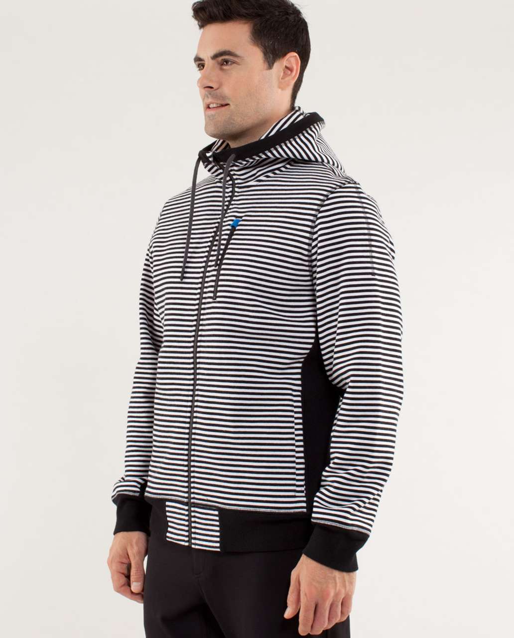 Lululemon Sequence Hoodie - Classic Stripe Printed White Black