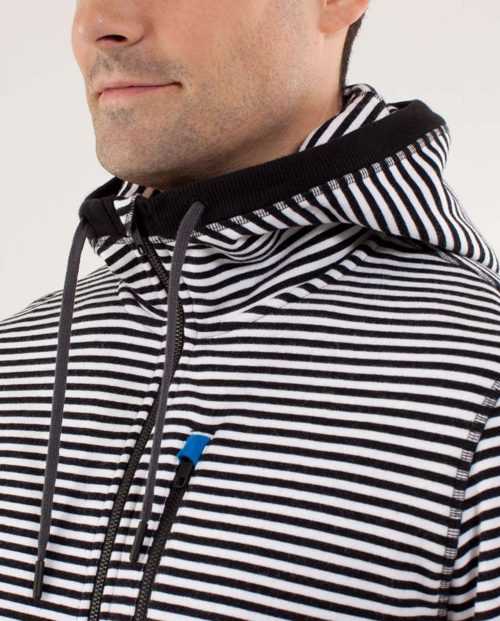 Lululemon Sequence Hoodie - Classic Stripe Printed White Black - lulu ...