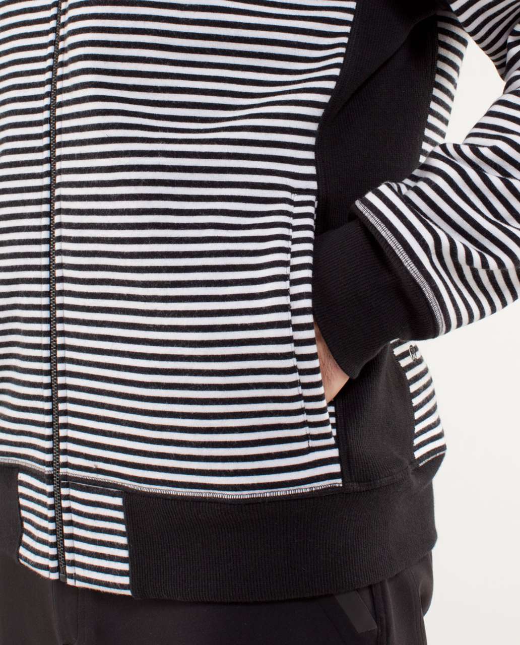 Lululemon Sequence Hoodie - Classic Stripe Printed White Black