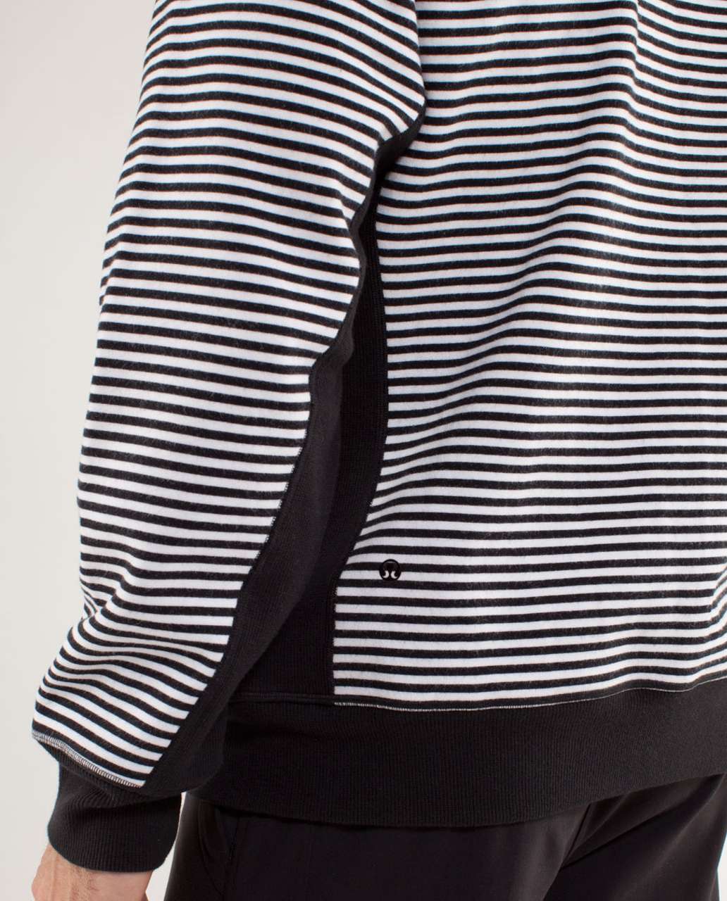 Lululemon Sequence Hoodie - Classic Stripe Printed White Black - lulu ...