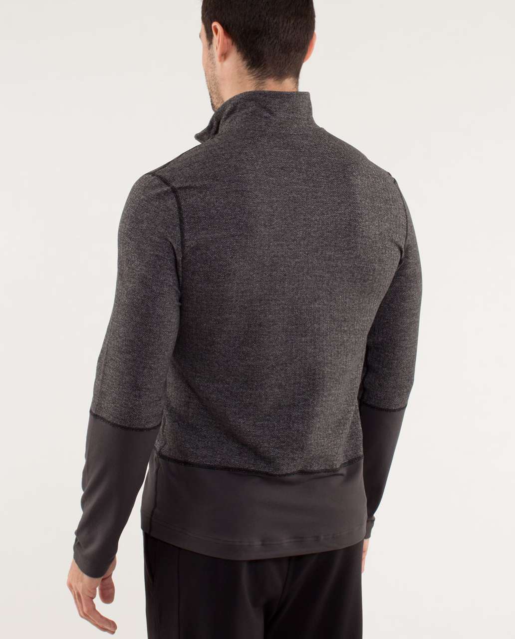 Lululemon Speed 1/2 Zip - Herringbone Black / Soot