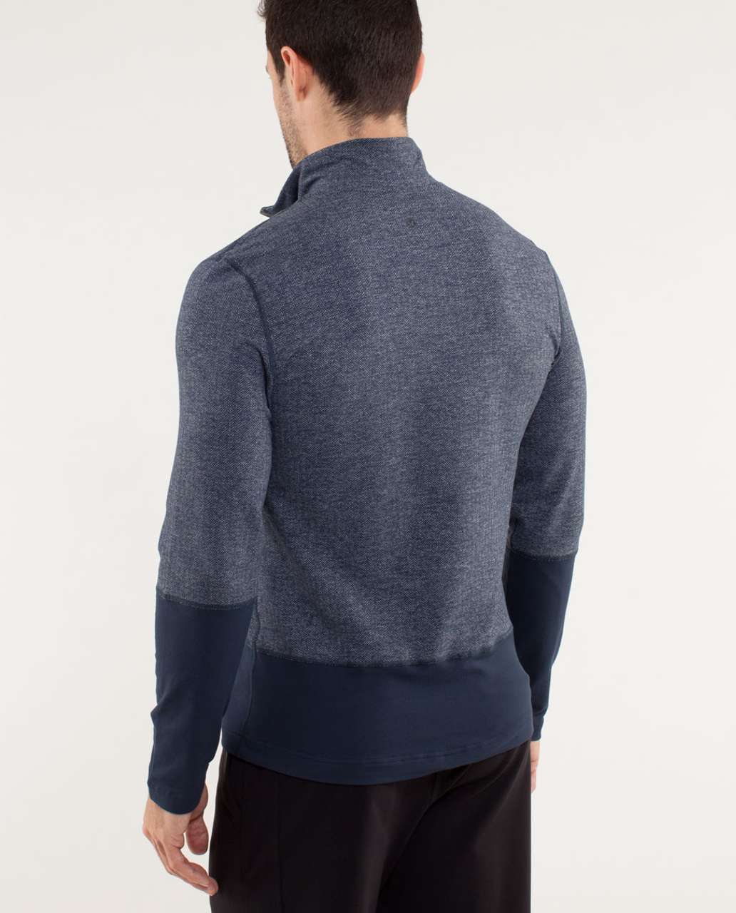 Lululemon Speed 1/2 Zip - Herringbone Black Iris Blue / Black Iris Blue