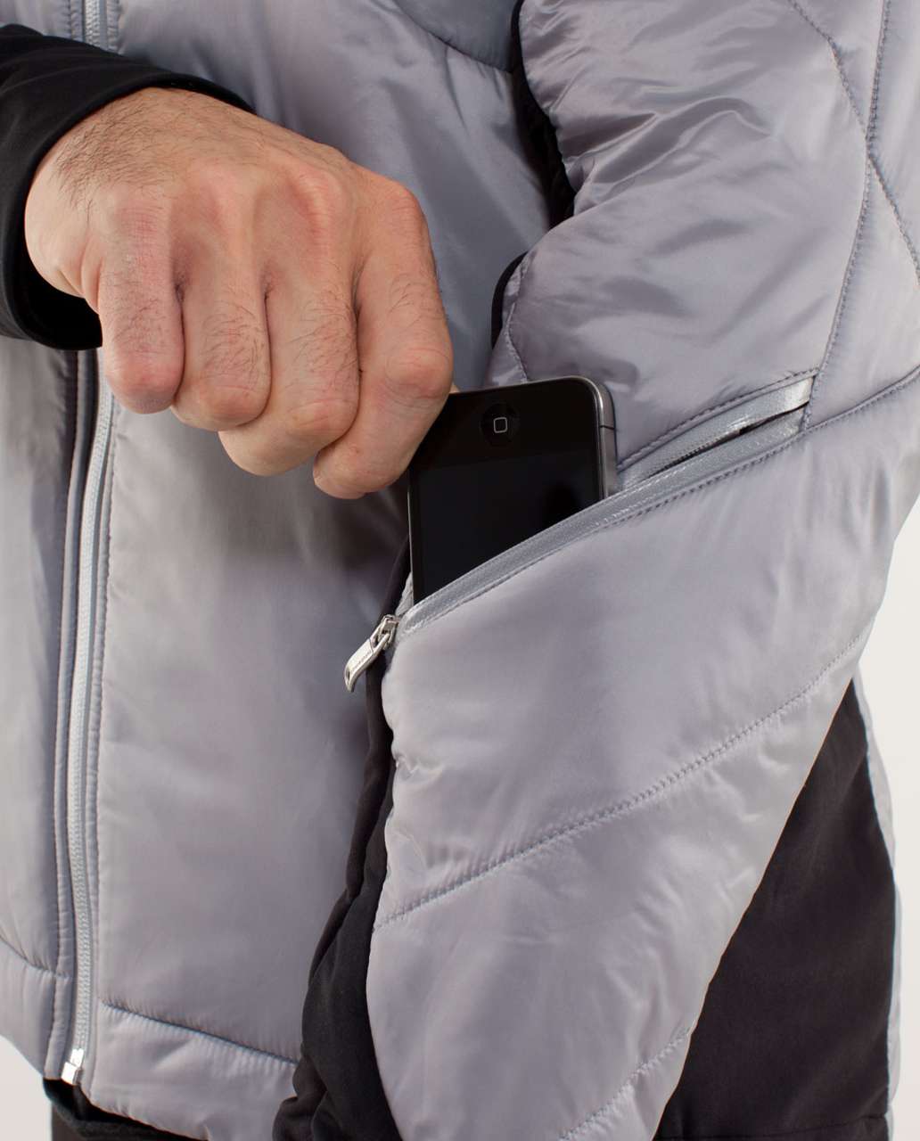 Lululemon Chillstop Quilted Jacket - Silver Slate / Black