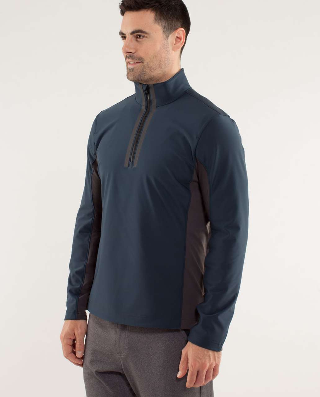 Lululemon Chillstop 1/2 Zip - Black Iris Blue / Soot