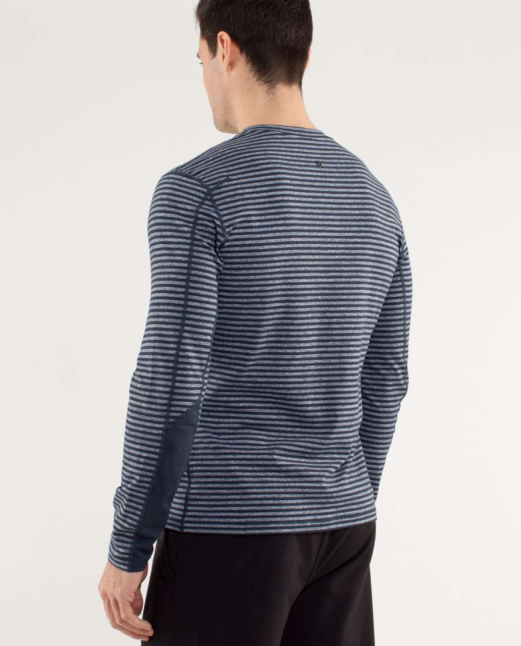 Lululemon Speed Long Sleeve - Classic Stripe Heathered Black Iris Blue / Black Iris Blue