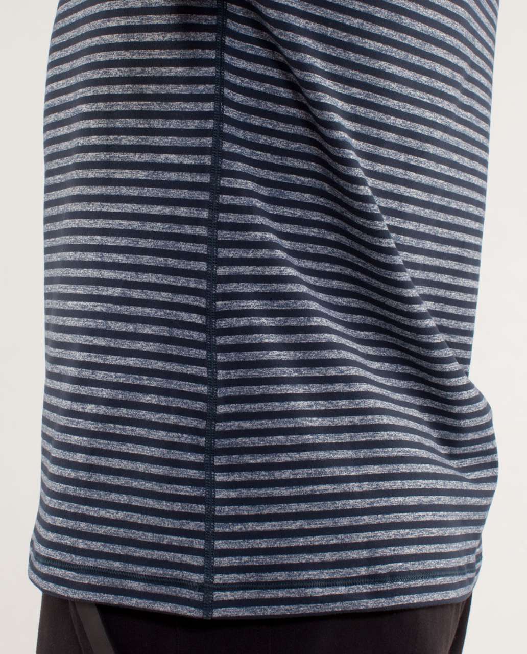 Lululemon Speed Long Sleeve - Classic Stripe Heathered Black Iris Blue / Black Iris Blue