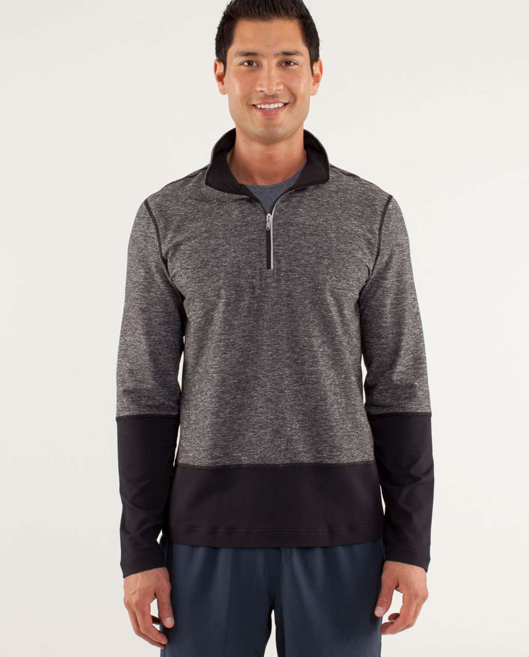 Lululemon Speed 1/2 Zip - Heathered Black