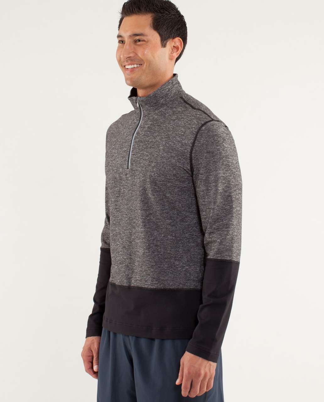 Lululemon Speed 1/2 Zip - Heathered Black