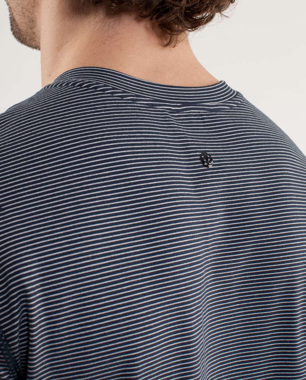 Lululemon Speed Long Sleeve - Smallish Stripe Black Iris Blue / Smooth Silver