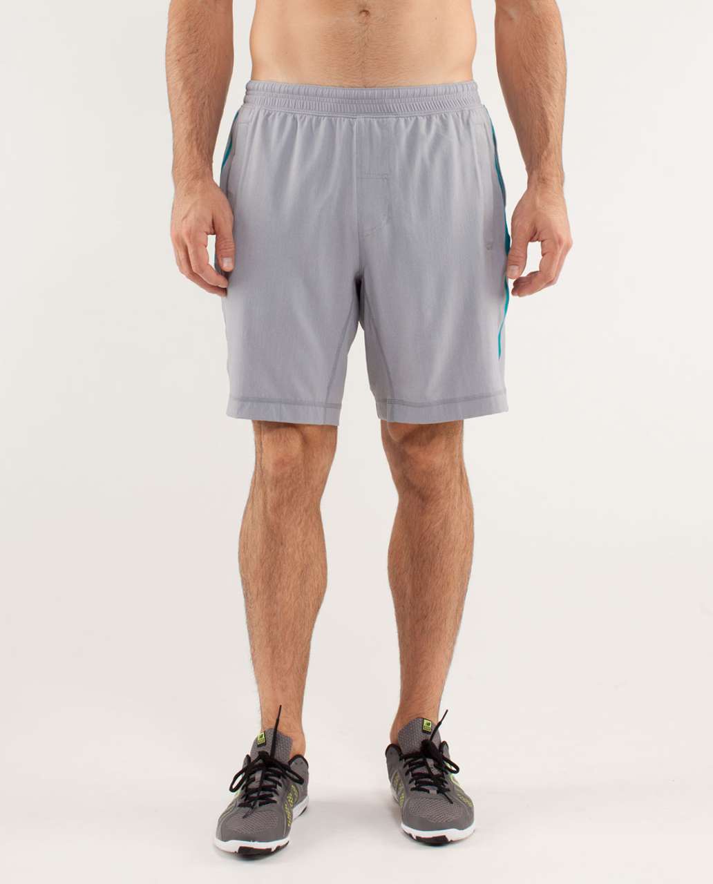 Lululemon Run:  Response Short - Heathered Smooth Silver / Surge