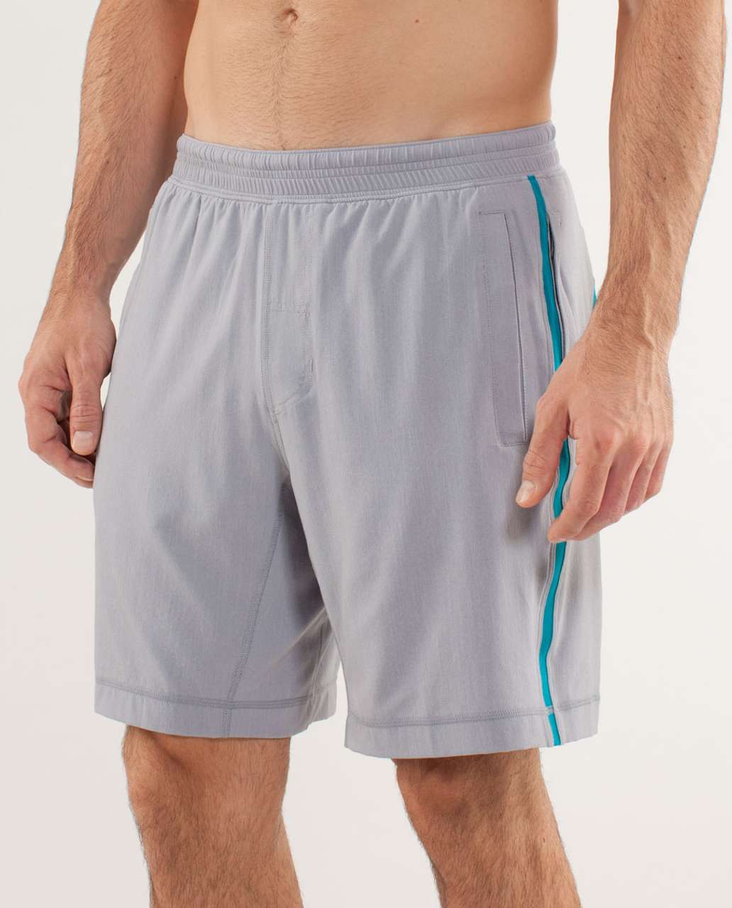 Lululemon Run:  Response Short - Heathered Smooth Silver / Surge