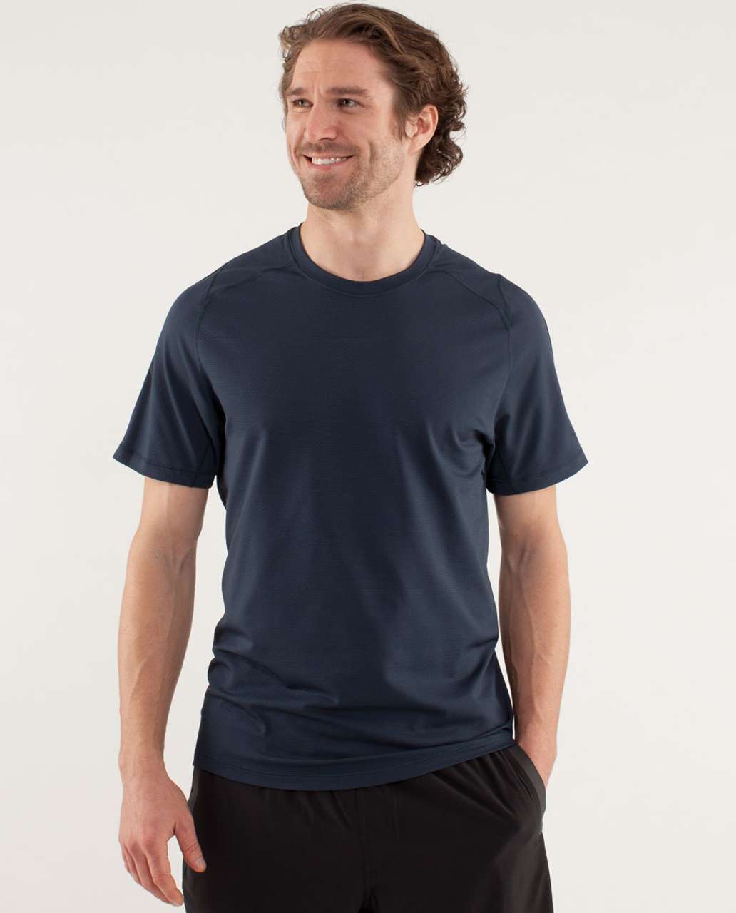 Lululemon Training Tech Short Sleeve - Black Iris Blue