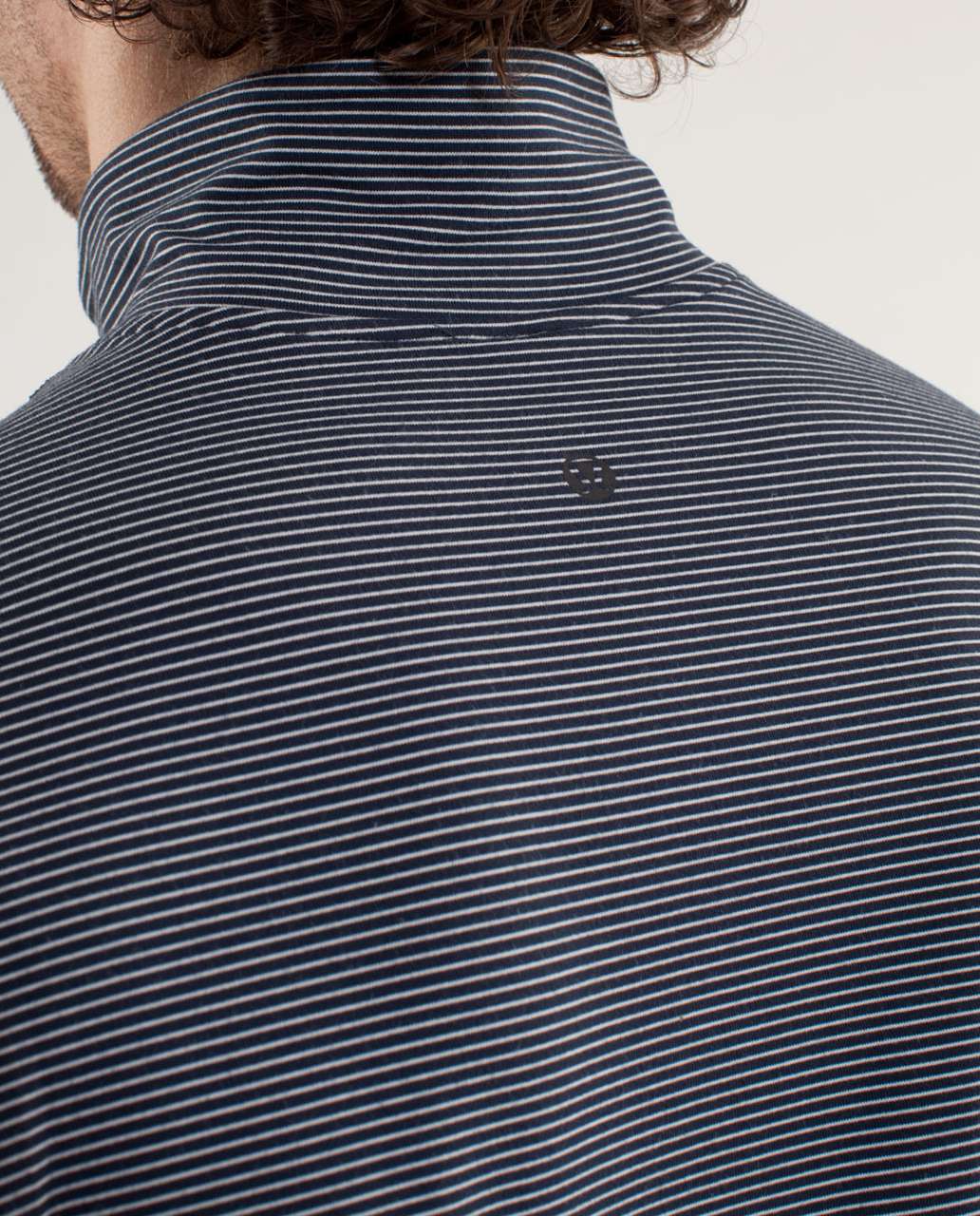 Lululemon Speed 1/2 Zip - Smallish Stripe Black Iris Blue / Smooth Silver