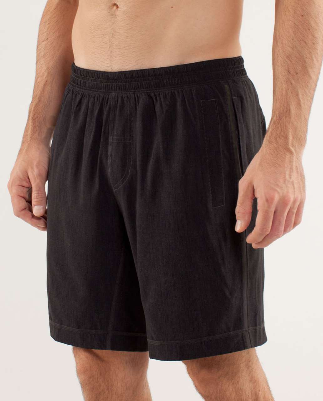 Lululemon Run:  Response Short - Burlaptexture Soot Black