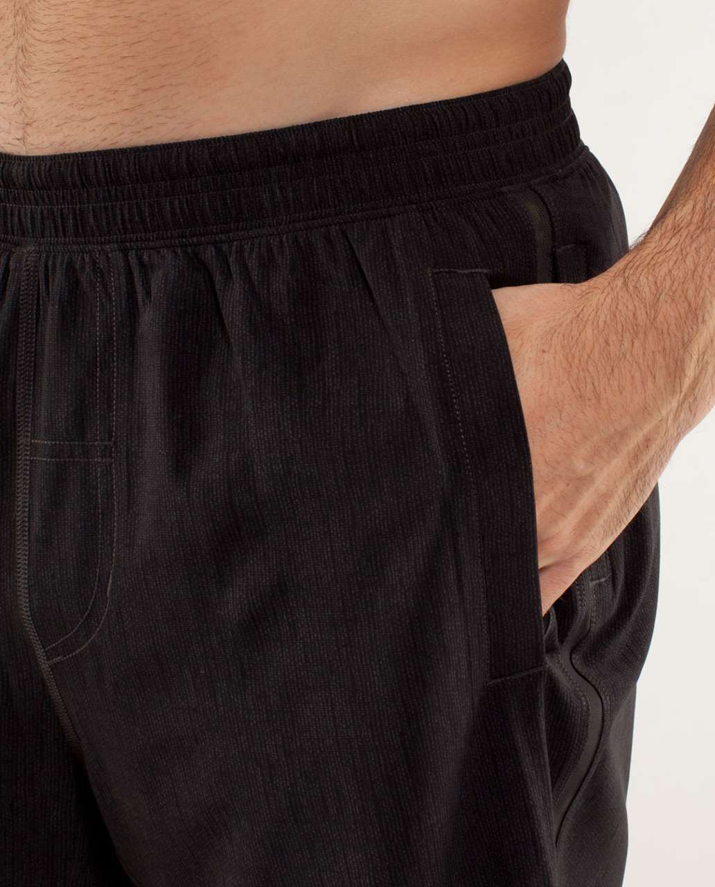 Lululemon Run:  Response Short - Burlaptexture Soot Black