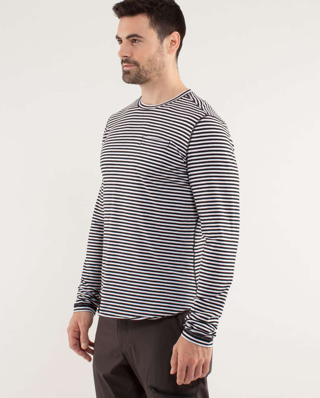 Lululemon 5 Year Basic Long Sleeve - Classic Stripe Black And White ...