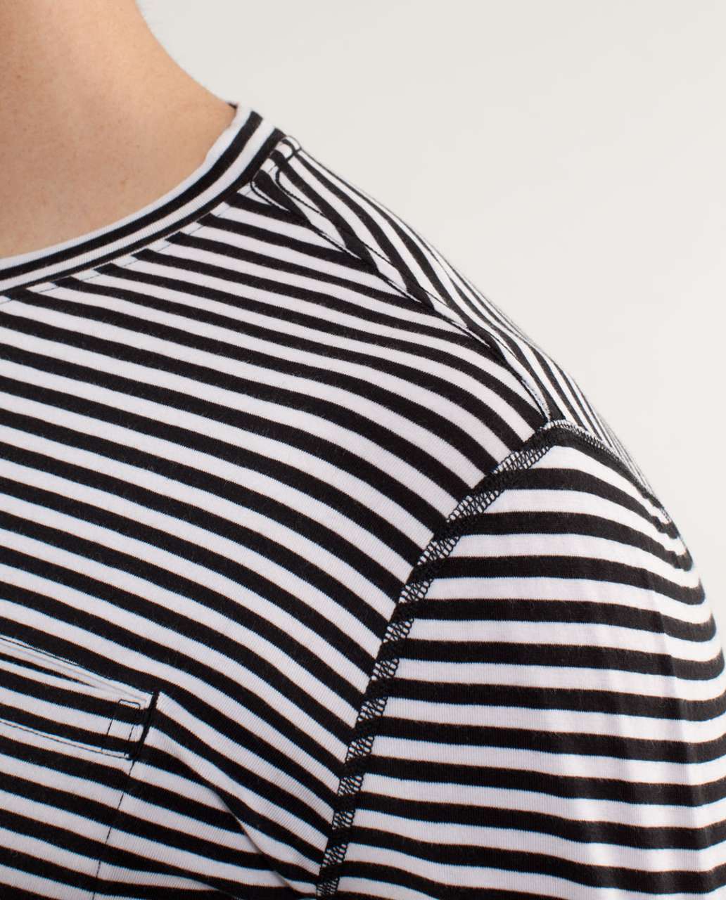 Lululemon 5 Year Basic Long Sleeve - Classic Stripe Black And White