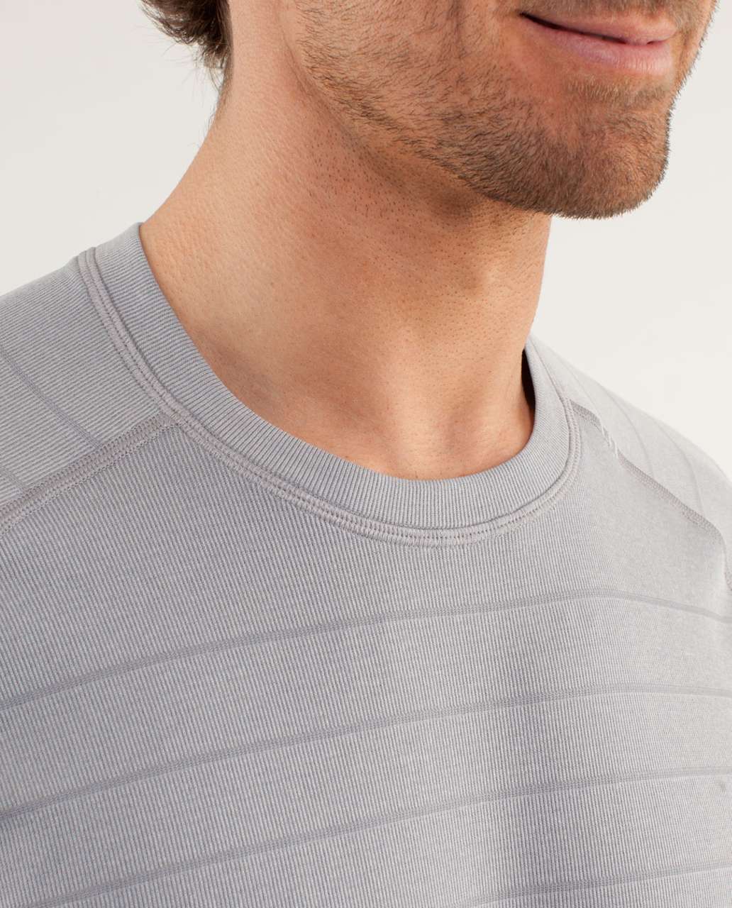 Lululemon Paddle Stripe Tech Short Sleeve - Silver Slate