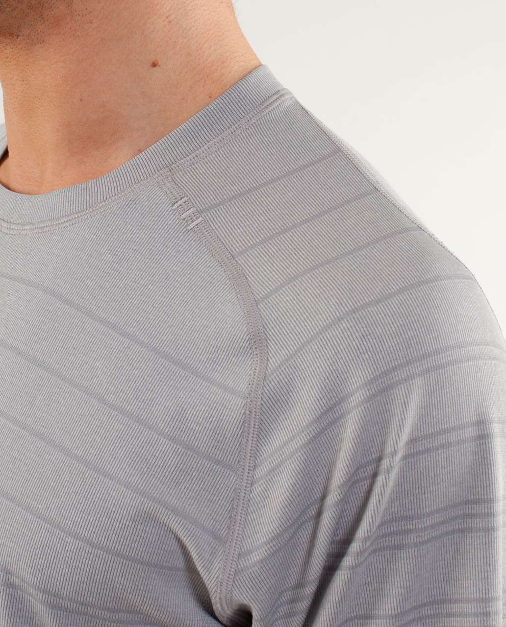 Lululemon Paddle Stripe Tech Short Sleeve - Silver Slate