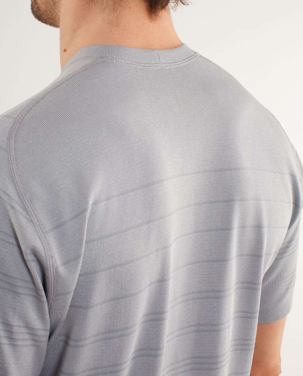 Lululemon Paddle Stripe Tech Short Sleeve - Silver Slate