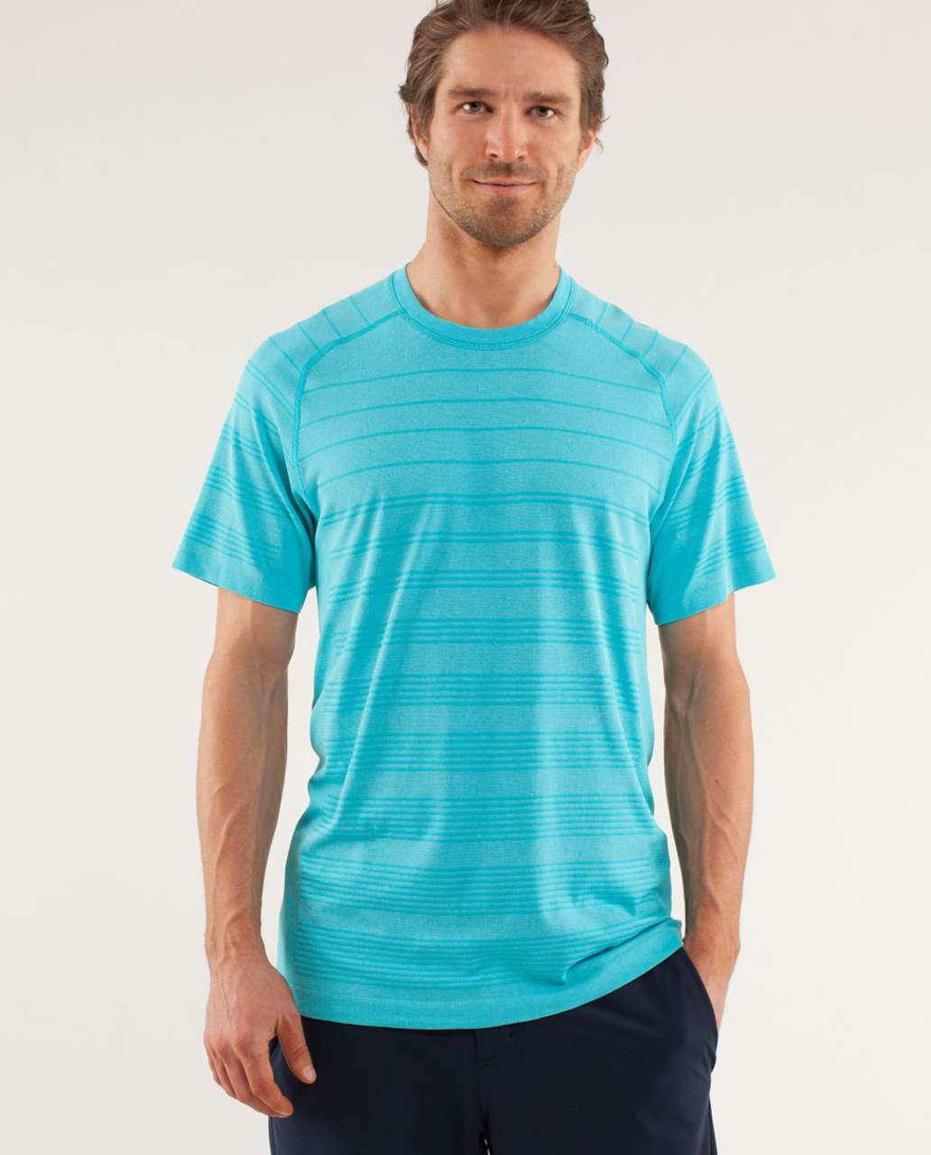 Lululemon Paddle Stripe Tech Short Sleeve - Peacock