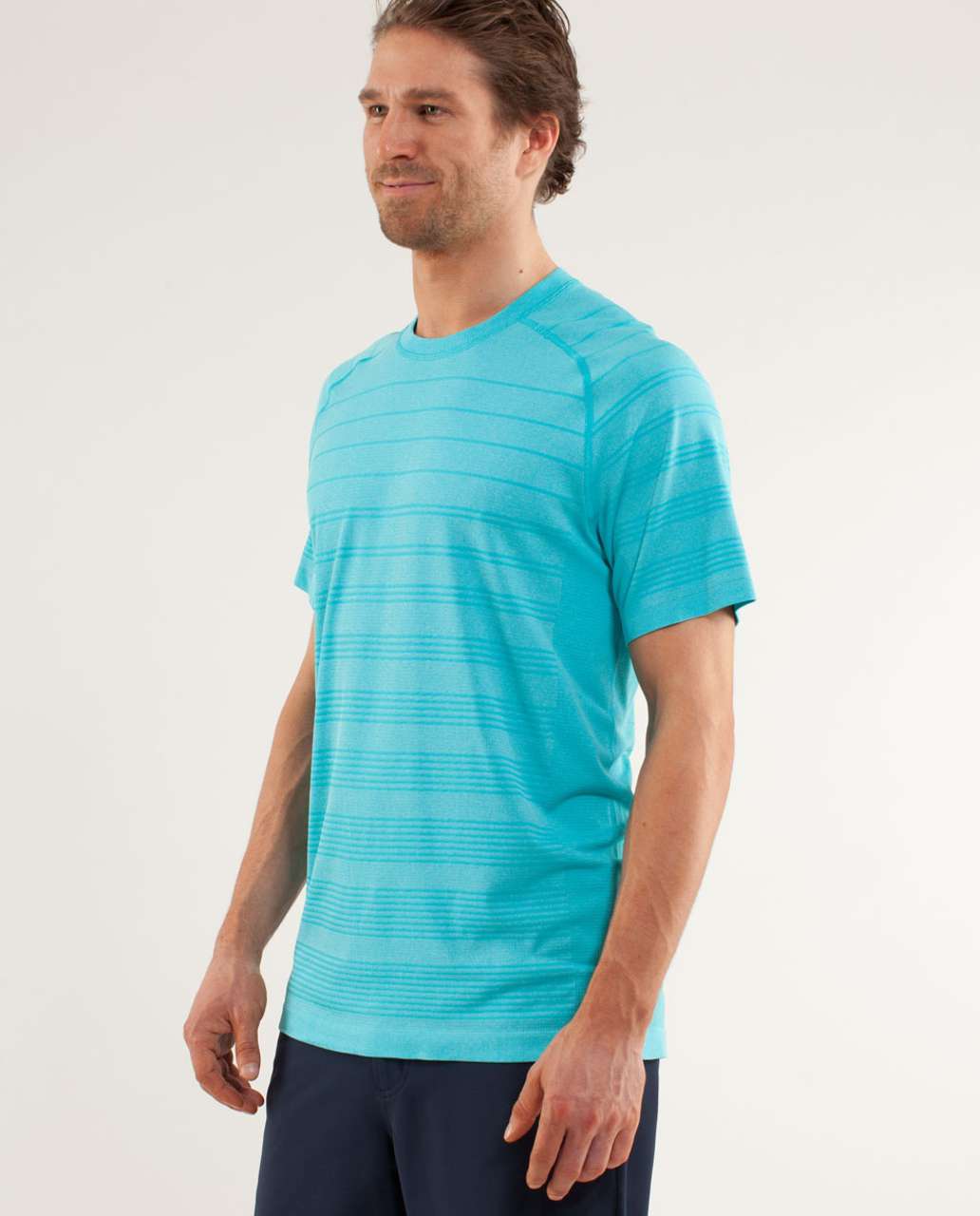 Lululemon Paddle Stripe Tech Short Sleeve - Peacock