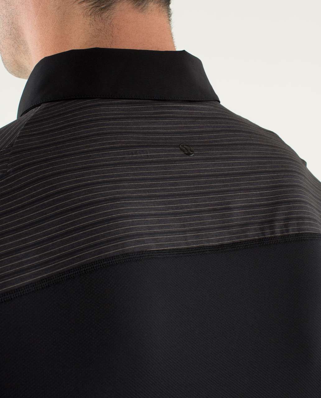 Lululemon Pivot Polo *Silverescent - Handsome Wee Stripe Yd / Heathered Black / Black