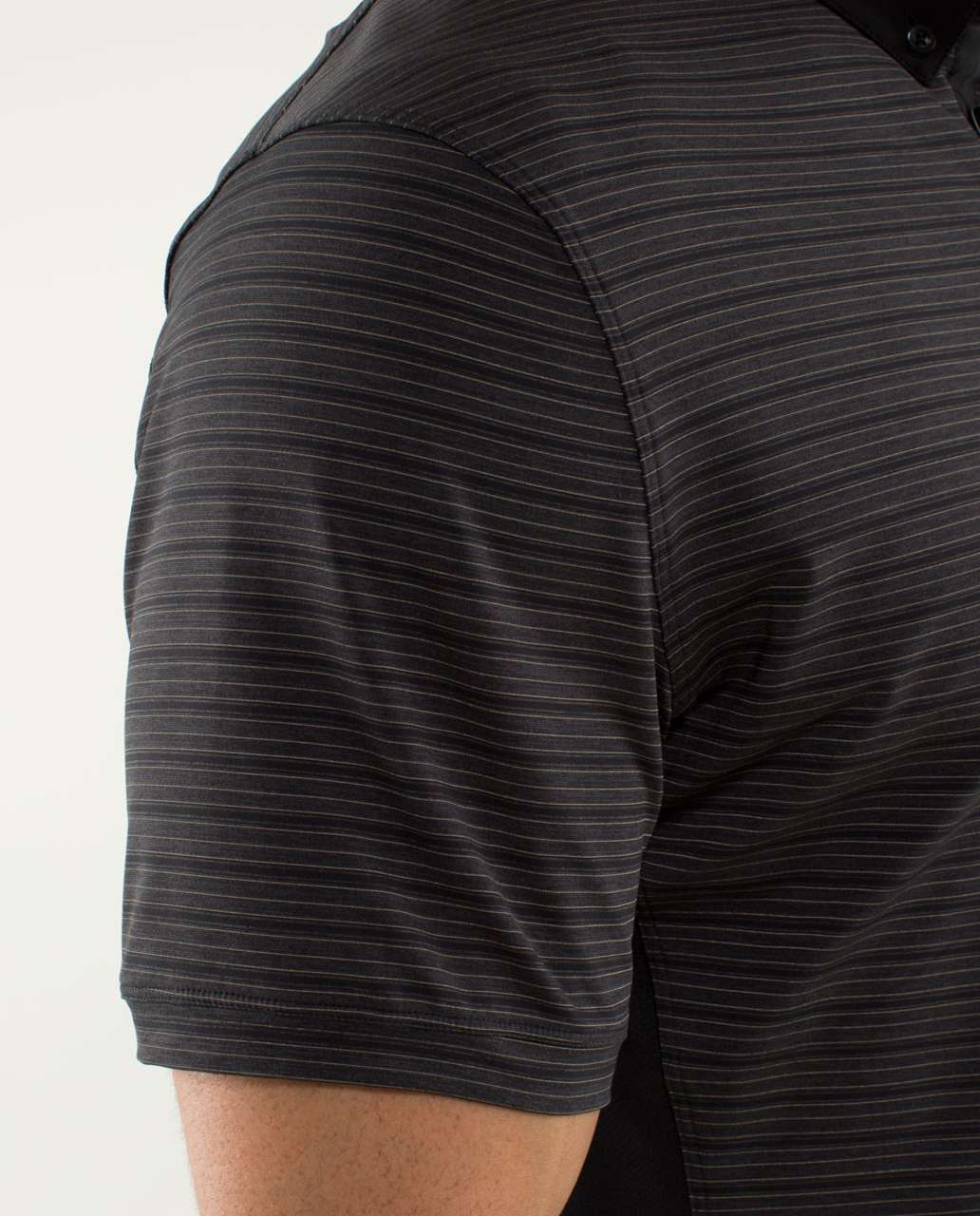 Lululemon Pivot Polo *Silverescent - Handsome Wee Stripe Yd / Heathered Black / Black