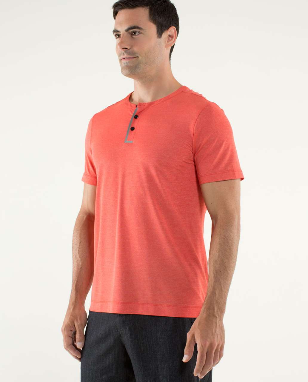 Lululemon Three Hit Henley - Love Red - lulu fanatics