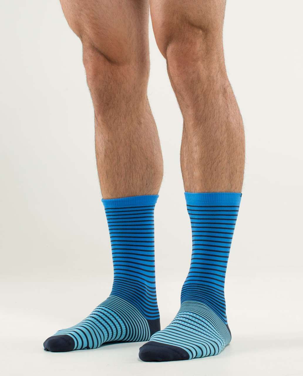 Lululemon Daily Sock - Wave Stripe Cornflower Blue Moon