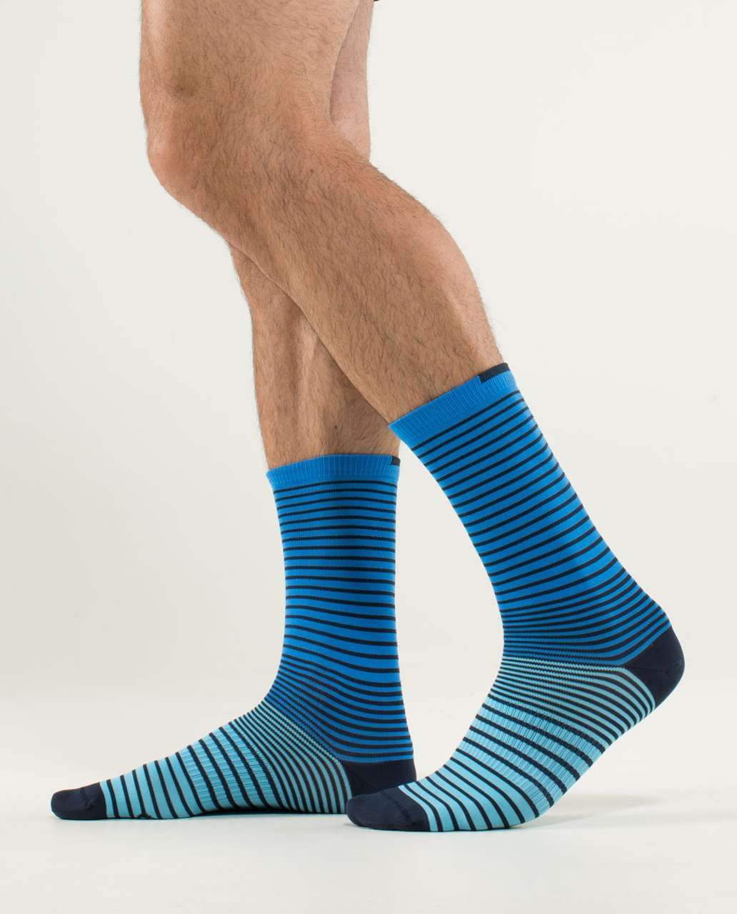 Lululemon Daily Sock - Wave Stripe Cornflower Blue Moon